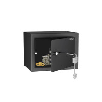 Lifelong Home Safe Locker with Key for Home, 8.6 Litre Capacity, 3 Live Bolts, 5mm Sturdy Metal Door (LLHSM01, Black)