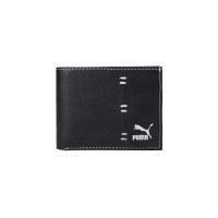 Puma Unisex-Adult PU Wallet IND I, Black-Silver Cat Logo, X (5405301)
