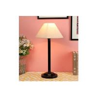 tu casa Ntu-126 Off White Cotton Shade Table Lamp with Metal Base Holder Type E-27 (Bulb Not Included)