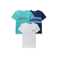 Amazon Brand - Symbol Boy's Regular T-Shirt (SS21SMBYTEEPO3-109_Multi 1 9-10 Years)