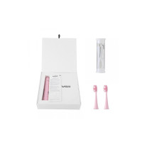 VGR V-806 Sonic Electric Toothbrush with 2 Brush Heads, One Charge for 30 Days, DuPoint Bristle Fast Charge, 3 Modes with 2 Minutes Built in Smart Timer, Electric Toothbrushes - Pink