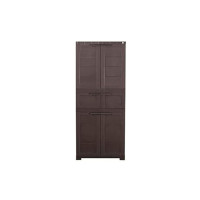 Cello Novelty Plastic Triplex 6 Door Cupboard - Ice Brown