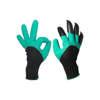JAMB Gardening Gloves with 1 Pairs Claws | Puncture Resistant, Large Gloves, Reusable Rubber | Garden Tool for Gloves Pruning & Planting | The for Heavy Duty Gardeners to Garden Digging