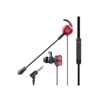 RPM Euro Games Gaming Earphones Wired with Detachable Mic | for Mobile Phones, Pc, Tablet, Ps4, Ps5 (Red) - Over Ear