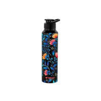 NIRLON Classic Flip UV Printed Single Wall Stainless Steel Sipper Cap Water Bottle 1000ml |Fridge Water Bottle| Office Bottle|Gym Bottle|School Bottle|Treking Bottle|Travel Bottle (Florens Design)