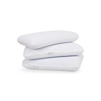 Sleepsia Cervical Contour Memory Foam Pillow, Neck Pain Support, Pain Relief Pillow, Pillow for Neck & Head, Orthopedic Neck Pain, Pillow with Washable Cover - 23" LX14.5 WX4 H (Standard, Pack of 3)