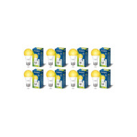 Crompton Dyna Ray 12W Round E27 LED Warm White Pack of 8