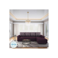 Flipkart Perfect Homes Trieste L Shape RHS Fabric 6 Seater Sofa  (Finish Color - Purple, DIY(Do-It-Yourself)) with 1500 Off on HDFC CC EMI