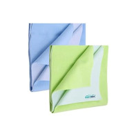 Newnik Cozymat Quick Oeko Tex Approved Dry Sheet/Bed Protector for New Born, Toilet Training Toddler, Old Age & New Moms (Small (50cm x 70cm), SkyBlue + Lemon Green)