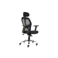 CELLBELL Tauras C100 Mesh High Back Home & Office Chair/Computer Chair/Study Chair/Revolving Chair/Desk Chair for Work from Home Metal Base Seat Height Adjustable Chair Black