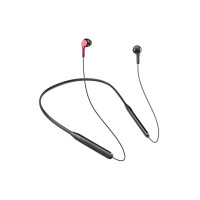 GIZMORE MN220 Wireless Bluetooth 5.0 in Ear Neckband| 20 Hours Playtime| 10 Min Charging Work Upto 2 hrs| Dual Pairing|360 Degree Surround Stereo| HD Microphone & Magnetic Earphone (Red & Black)