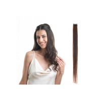 Hair Originals 100% Natural Human Hair Clip In Color Streaks (10 Inches, Single Clip, Mysterious Mocha) (Sample loot)