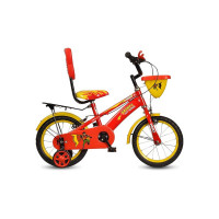 Hero Dainty Steel 14T Single Speed - 9 Inch Frame (Unisex Kids Bicycle) (Red/Yellow)