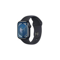 Apple Watch Series 9 [GPS 41mm] Smartwatch with Midnight Aluminum Case with Midnight Sport Band S/M. Fitness Tracker, Blood Oxygen & ECG Apps, Always-On Retina Display, Water Resistant [Flat ₹3,000 off with ICICI Credit Cards]