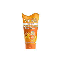 Vatika Dabur Dermatologically Tested Paraben-Free Honey Moisture Boost Face Wash with Almond and Aloevera For Moisturization - 150ml