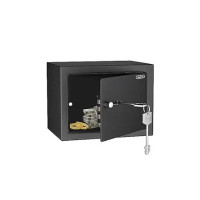 Lifelong Home Safe Locker with Key for Home, 8.6 Litre Capacity, 3 Live Bolts, 5mm Sturdy Metal Door (LLHSM01, Black)