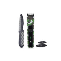 Havells Bt5113 Rechargeable Beard Trimmer,Super Fast Charge,Trimming Lengths Upto 13 Mm For Multiple Styles (Military) (Black&Green),Men