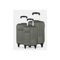 PROVOGUE Hard Body Set of 3 Luggage 4 Wheels - Brick-Olive- Combo Set-3 (30"+26"+22") - Dark Green