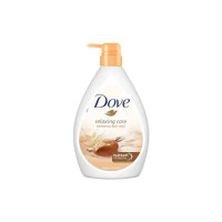 Dove Relaxing Shea Butter Body Wash with Vanilla Pump Bottle, Soothing Scent, Moisturizing Shower Gel with Naturally Derived Ingredients, Gentle Body Cleanser for Nourished & Smooth Skin, 1L