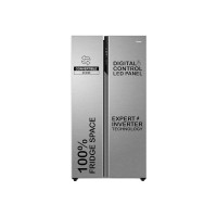 Haier 596L Frost Free Inverter Side by Side Refrigerator (2024 Model, HES-690SS-P, Shiny Steel, Convertible, Gross volume-596L) [Apply Rs.1500 Off Coupon + Rs.14,869 With ICICI Credit Card 12 Months No Cost EMI]