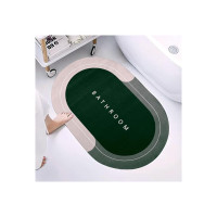Cortina Premium Silicon Door Mat, Bathroom Carpet, Cushion Mat Super Absorbent Soft Carpet, Quick Dry Dirt Barrier for Home, Office, (60x40), Green