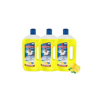 Tri-Activ Double Strong Disinfectant Floor Cleaner | Half Cap Only | 10X Cleaning with 99.9% Germ kill | Citrus Fragrance - Pack of 3 (1000ml x 3 Units), (400935022)
