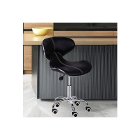 Da URBAN® Horse Height Adjustable & Revolving Bar Stool/Kitchen Chair with Wheels (Black) (1 Pc)