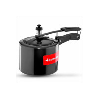 Butterfly Friendly Inner Lid 3 Ltr Aluminium Hard Anodised Pressure Cooker, Induction Bottom (Silver)
