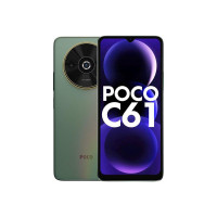 POCO C61 (Mystical Green, 6GB RAM, 128GB Storage)| Expandable Upto 1 TB | Upto 12 GB RAM with Turbo RAM | 6.71" HD+ 90Hz Display with Gorilla Glass 3 Protection | Side Fingerprint Sensors | USB Type C with 10% off on ICICI Credit cards