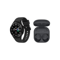 Samsung Galaxy Watch4 Classic LTE (4.6cm, Black) & Galaxy Buds2 Pro, Bluetooth Truly Wireless in Ear Earbuds with Noise Cancellation (Graphite, with Mic)