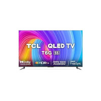 TCL 139 cm (55 inches) 4K Ultra HD Smart QLED Google TV 55T6G (Black) [₹2000 Discount with ICICI CC]