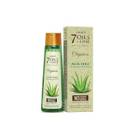 Emami 7 Oils In One Organics Aloe Vera Hair Oil | Nourishing & Hydrating| Ultra-Light & Non-Sticky | Certified Organic | Free From Parabens, Sulphates & Harmful Chemicals | For Soft, Shiny Hair, 200ml