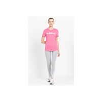 ADIDAS W LIN T Women Printed Crew Neck Pure Cotton Pink T-Shirt