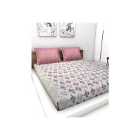 Athom Living Cotton Double Bedsheet Sheet 140 TC 223x248 cm(105C)