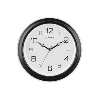 Amazon Brand - Solimo Abstract Wall Clock | Round | Plastic | 8 Inch | Black
