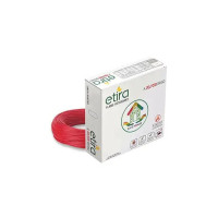 Polycab Etira 90m, 6sqmm. •Heat Resistant •Eco Friendly • PVC Insulated Copper Cable •Energy Saving •Flame Retardant •99.97% Electrolytic Grade Copper •Low Smoke【Red】
