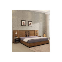Spacewood Autumn V2 King Bed with Parallel Lifton Storage - Walnut Bronze