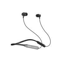 pTron Tangent Duo Bluetooth 5.2 Wireless in Ear Headphones, 13mm Driver, Deep Bass, HD Calls, Fast Charging Type-C Neckband, Dual Pairing, Voice Assistant & IPX4 Water Resistant (Black/Grey)