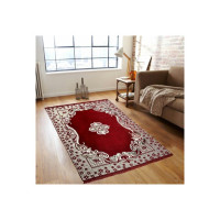 THE FRESH LIVERY Maroon Cotton Carpet  (5 ft, X 6 ft, Rectangle)
