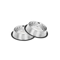 Pets Empire Stainless Steel Dog Bowl, Dog Food Bowl, Dog Feeding Bowl, Medium (Set of 2 x 700ml)