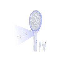 Weird Wolf Rechargeable Mosquito Racket Bat with COB Light | Long Battery Life | Made in India with 6 Month Warranty (Purple)
