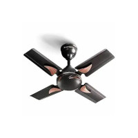 Longway Creta P1 600 mm/24 inch Ultra High Speed 4 Blade Anti-Dust Decorative Star Rated Ceiling Fan2 Year Warranty (Smoked Brown, Pack of 1)