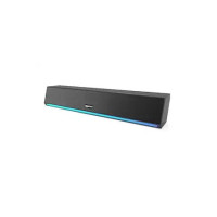 amazon basics X20G 16W Bluetooth Soundbar with 2000mAh Battery | 2X Bass | Up to 7 hrs of Playback | RGB Lights | Bluetooth 5.3, Aux & USB Connectivity (Black)