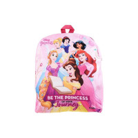 Kuber Industries Disney Princess Backpack | 2 Compartment Velvet School Bag | School Bag for Kids | Kids School Backpack | Backpack for School | Pink