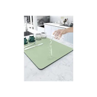 Cortina Dish Drying mat for Kitchen, Water Absorbent Mat, Drying Mat for Kitchen Utensils, Water Absorbent mats for Kitchen Items (40*30 cm), Sage