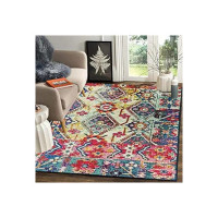 Status Contract 3 x 5 Feet Multi Printed Vintage Persian Carpet Rug Runner for Bedroom/Living Area/Home with Anti Slip Backing