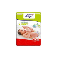 Little Angel Extra Dry Baby Pants Diaper, Medium (M) Size, 40 Count, Super Absorbent Core Up to 12 Hrs. Protection, Soft Elastic Waist Grip & Wetness Indicator, Pack of 1, Upto 5-11kg