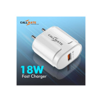 Callmate 12 W Qualcomm 3.0 3.1 A Mobile Charger with Detachable Cable  (White, Cable Included)