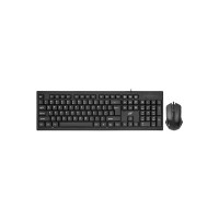 Ant Value FKBRI01 Wired USB Multi-Device Keyboard  (Black) OM100 Wired Optical Mouse, 1200 DPI 3 Button Corded Computer Mouse,Gaming Mouse Office Home Optical Ergonomic Mouse
