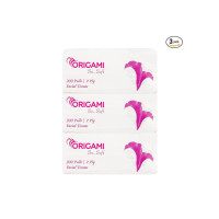 Origami 2 Ply Facial Tissue Soft Pack | Car Tissue - Pack of 3 (200 Pulls Per Box, 600 Sheets)